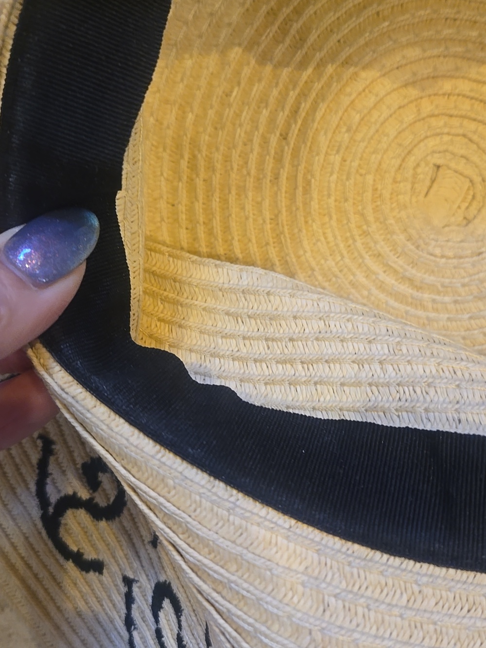 Serra "Life's a Beach" Tan Wide Brim Oversized Sun Hat - Picture 7 of 7